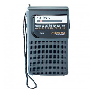 Sony ICFS10MK2 Portable AM/FM Battery Operated Radio - Survival Radio and Long-Distance Communication for Survival