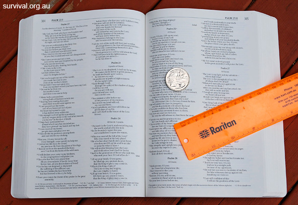 Page view of the Waterproof Bible by Bardin and Marsee Publishing