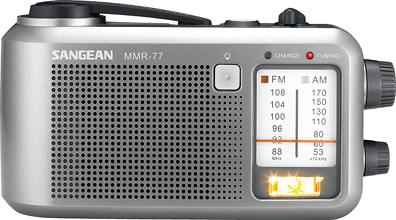 Sangean MMR-77 Portable Crank and Battery Powered Emergency Radio